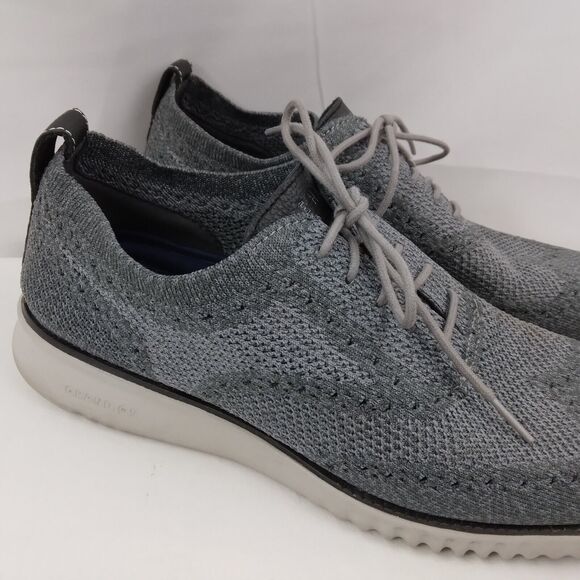 Cole Haan 2.ZeroGrand Stitchlite Gray Wingtip Oxfords Mens Size 11 M - Picture 2 of 12